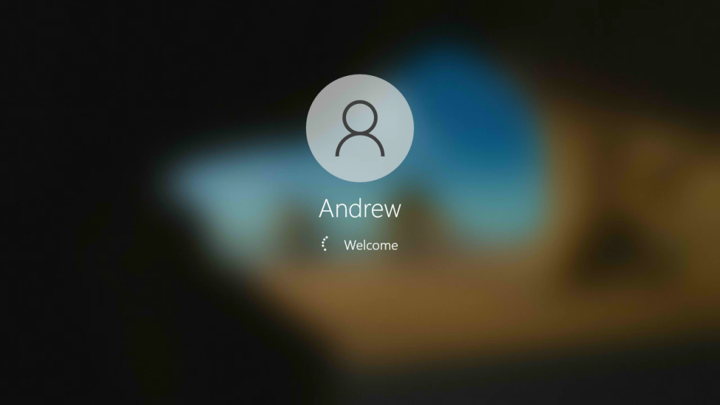 Windows 10 sign in screen